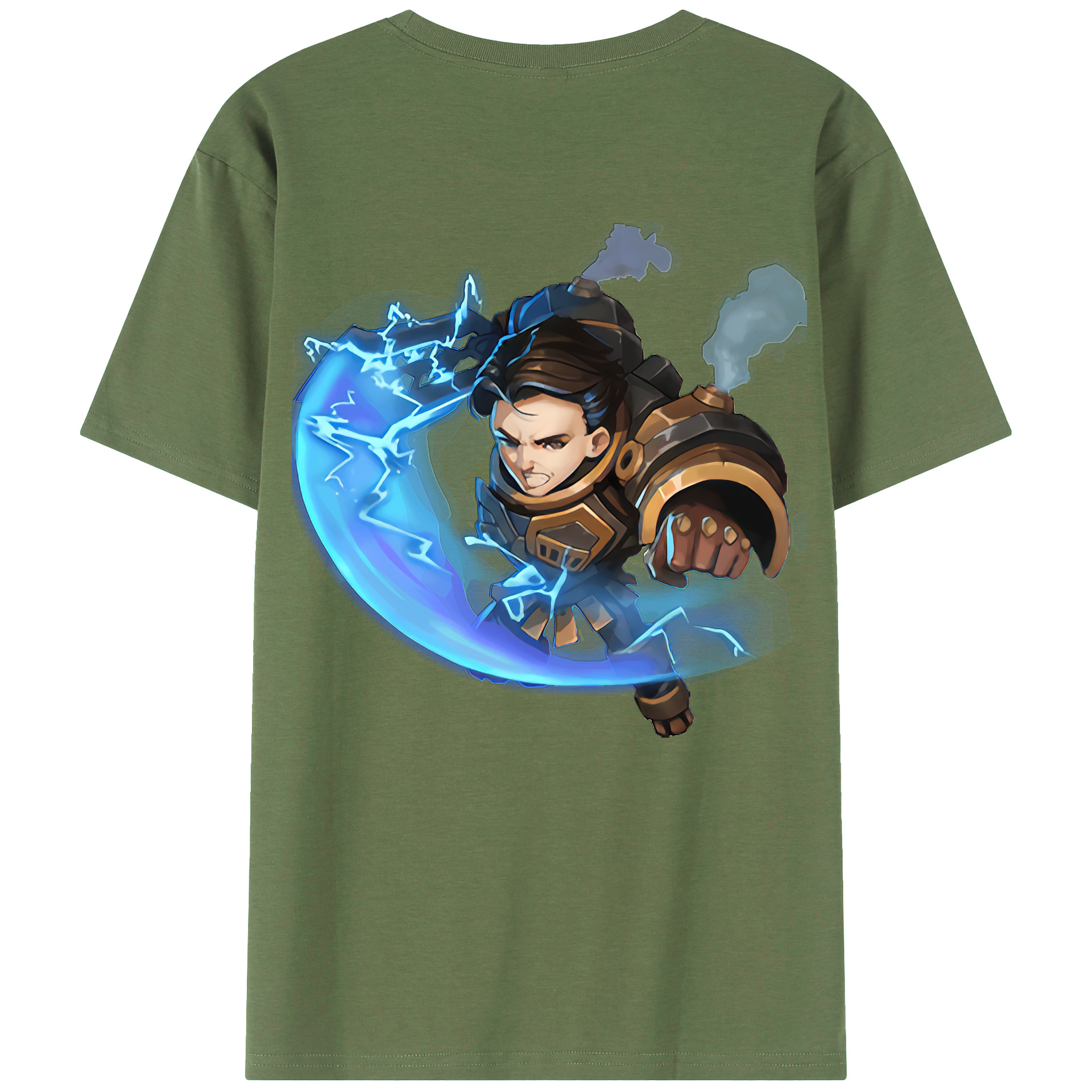 （画像用） リーグ・オブ・レジェンド League of Legends LOL 綿100％ メンズ半袖Tシャツ（バックプリント） 通気性